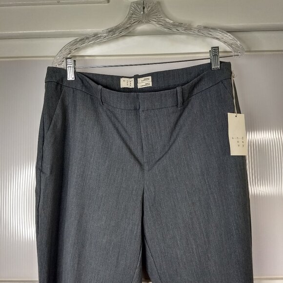A New Day Heather Gray Career Work Stretch Curvy Size 14 NWT New Pants Slacks - Picture 2 of 9